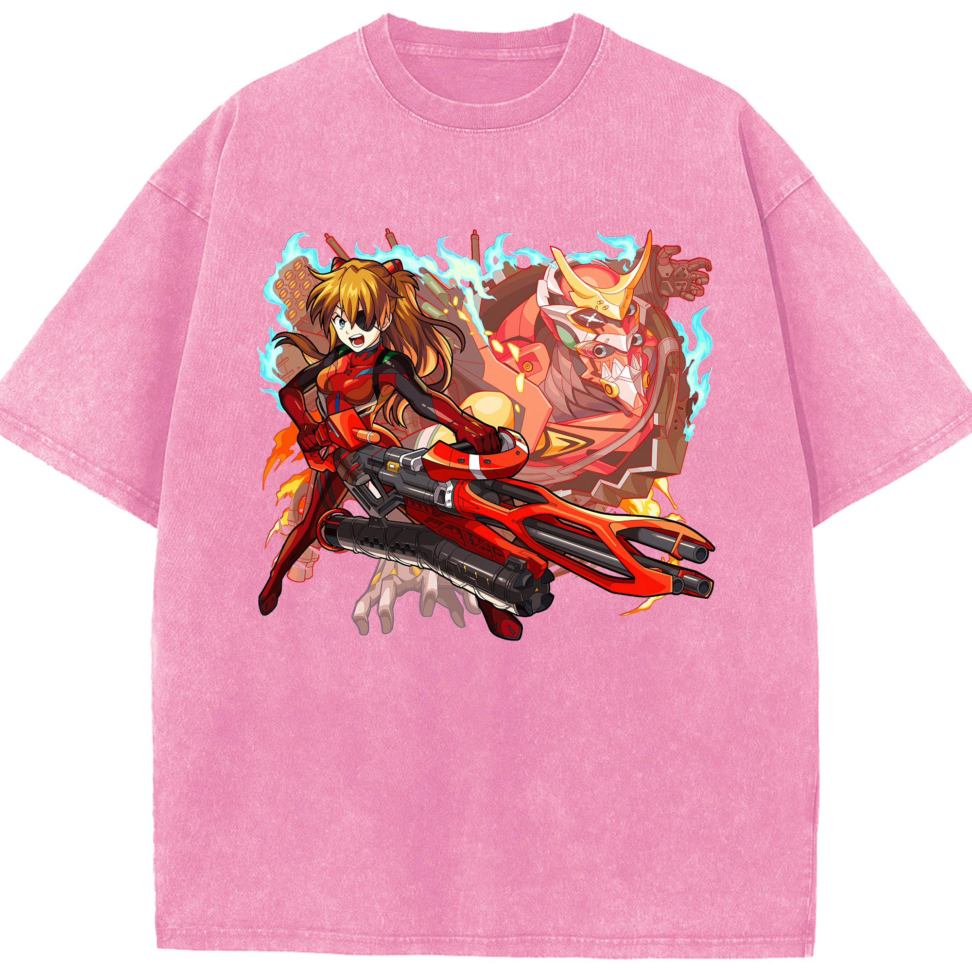 （画像用） EVA 新世紀エヴァンゲリオン 綿100% ヴィンテージ風 半袖Tシャツ（フロントプリント）